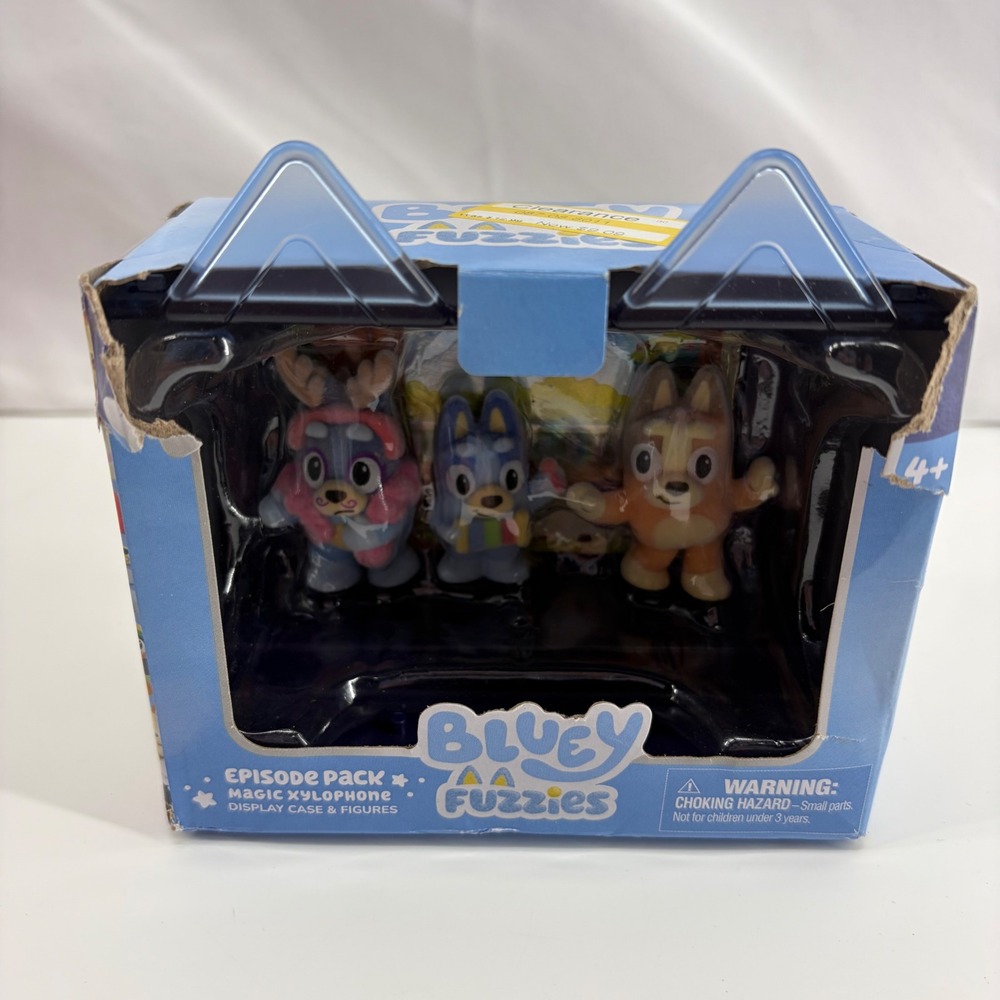Bluey Fuzzies Magic Xylophone Episode Pack 3 Figures & Display Case Moose Toys